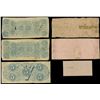 Image 2 : Lot of six Confederate notes of April 6, 1863: $10, serial 72567, November 1863 overprint; $10, seri