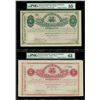 Image 1 : Lot of two Dominican Republic Deuda Consolidada notes, ex-Rudman: 10 pesos, 3-11-1875, serial 32780,