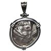 Image 2 : Attica, Athens, AR tetradrachm "owl," 5th-4th century BC, mounted owl-side out in thick silver bezel
