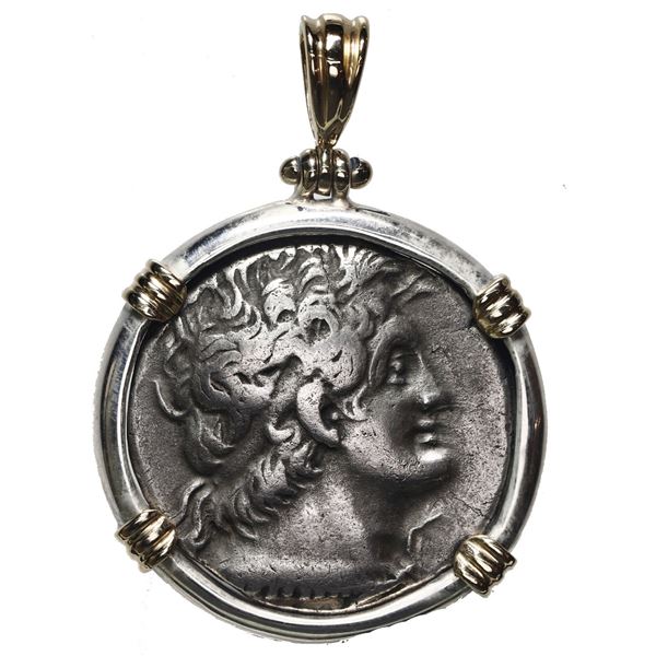 Ancient Egypt, AR tetradrachm, Ptolemy IV, ca. 116-106 and 88-80 BC, aligned axis, mounted in heavy