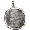 Image 1 : Potosi, Bolivia, cob 8 reales, Philip III, assayer not visible, no Grade on certificate, ex-Atocha (