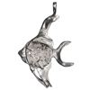Image 2 : Lima, Peru, cob 1 real, 1695 R, mounted cross-side out in a large, silver, angelfish pendant.