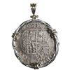Image 1 : Potosi, Bolivia, cob 8 reales, Philip III, assayer T (ca. 1620), quadrants of cross transposed, ex-P
