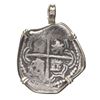 Image 2 : Potosi, Bolivia, cob 2 reales, Philip III, assayer R (curved leg), mounted in 14K gold bezel with fi
