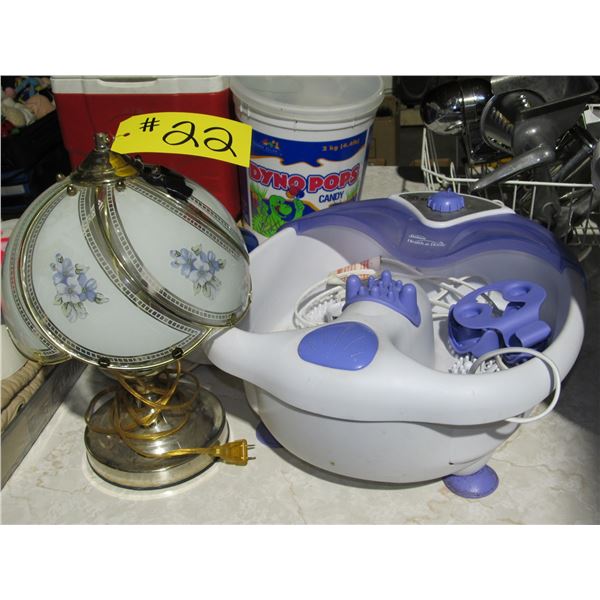 FOOT SPA AND TOUCH LAMP
