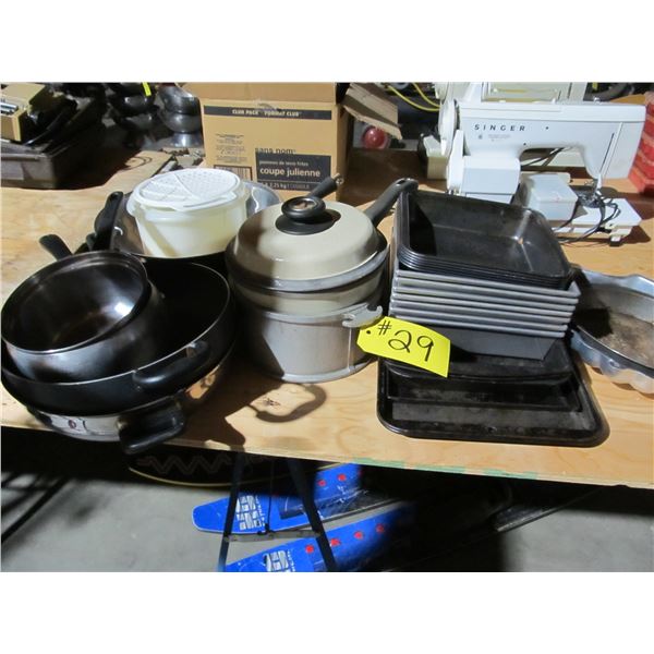 CAKE PANS, COOKIE SHEETS, SKILLETS, STAINLESS STEEL DOUGH MIXING BOWLS PLUS MORE