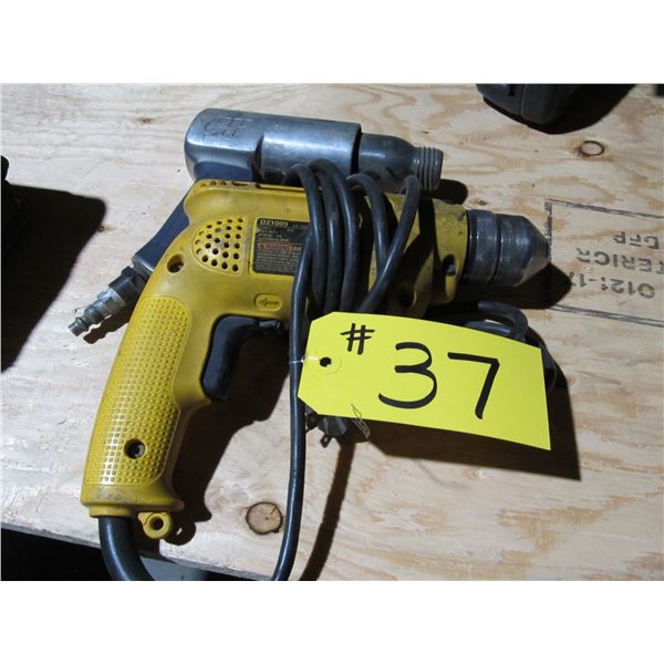DEWALT 3/8" ELECTRIC DRILL AND AIR CHISEL