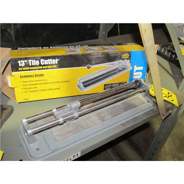 TILE CUTTER, CORDLESS SCREWDRIVER
