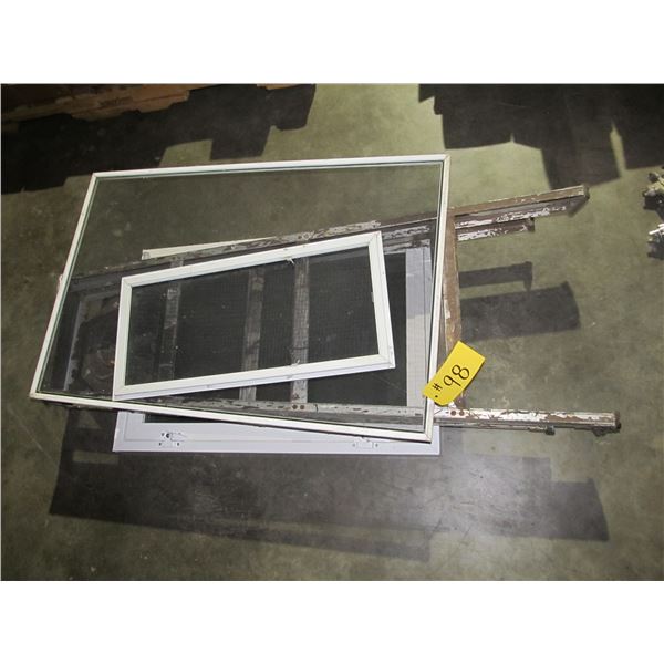 4' LADDER, VINYL CASED WINDOW, SCREENS