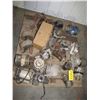 Image 1 : PALLET C/W ALTERNATORS, HYDRAULIC PUMPS, BOOMERS, CASTERS, WATER PUMP, ELECTRIC MOTOR