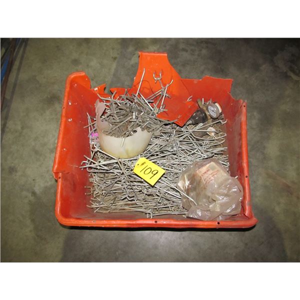 TUB OF PEG BOARDS HOOKS