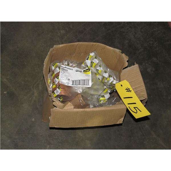 BOX OF 2" COPPER WATER COUPLERS