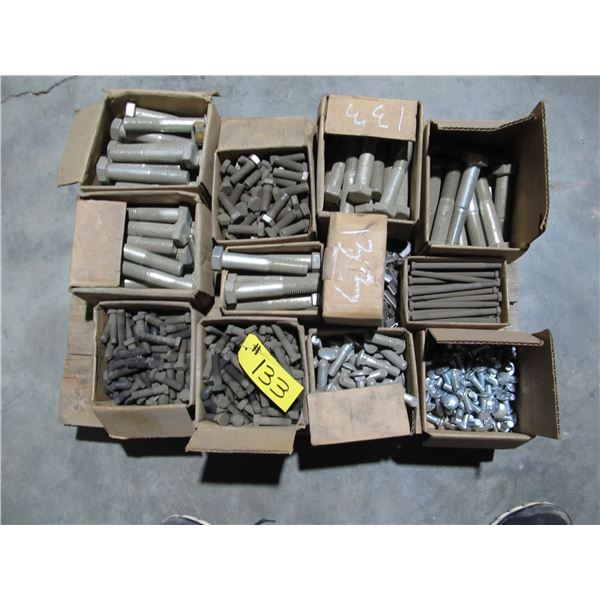 PALLET OF HEAVY BOLTS