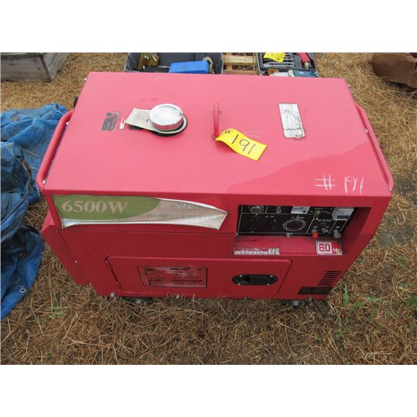 SILENT 6500W DIESEL GENSET (NEEDS ELECTRICAL WORK)