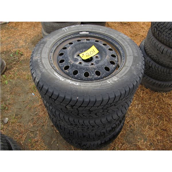 4 -225/65/17 WINTER TIRES OFF DODGE CARAVAN