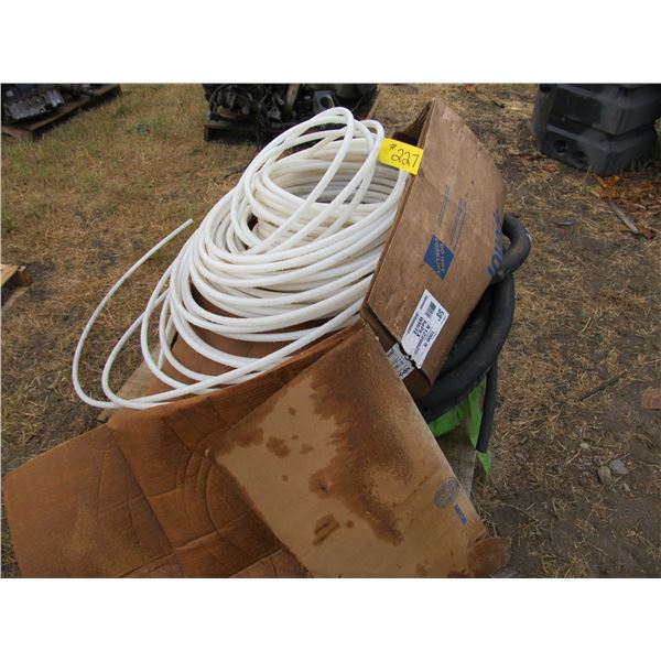 QUANTITY OF PEX 5/8" LINE AND SPOOLS OF BRAIDED HYDRAULIC LINE