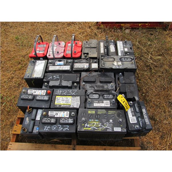 PALLETS OF USED BATTERIES