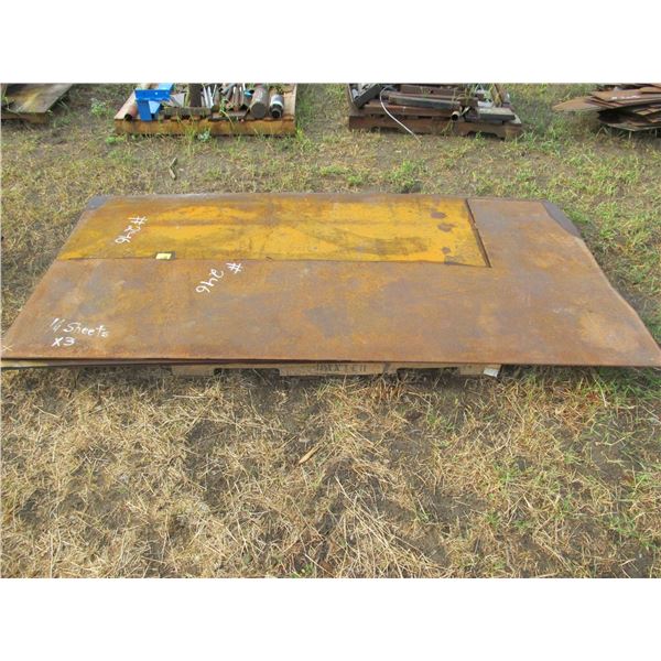 2.5 SHEETS OF 1/4" X 4 X 8' STEEL PLATE