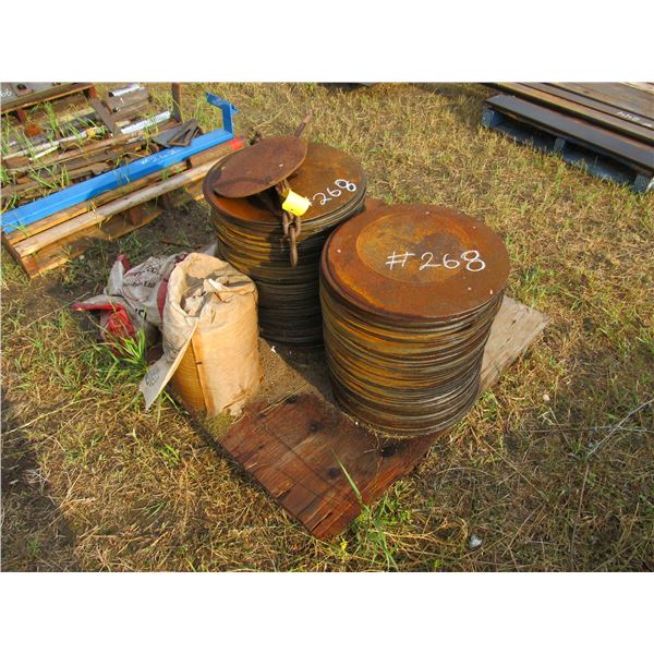 MISC 18" ROUND DISC PLATES  (APPROX. 1/16" THICK)