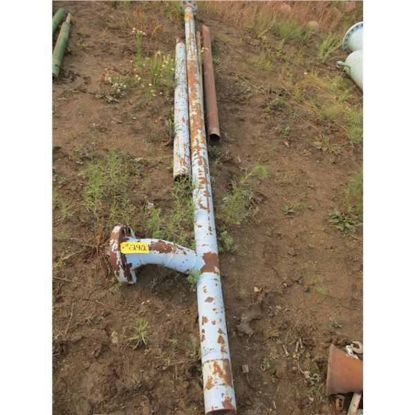APPROX 8 PIECES OF 4" - 14" BLUE GAS LINE (12'-16' LONG)