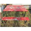 Image 1 : STEEL FRAMED PICNIC TABLE