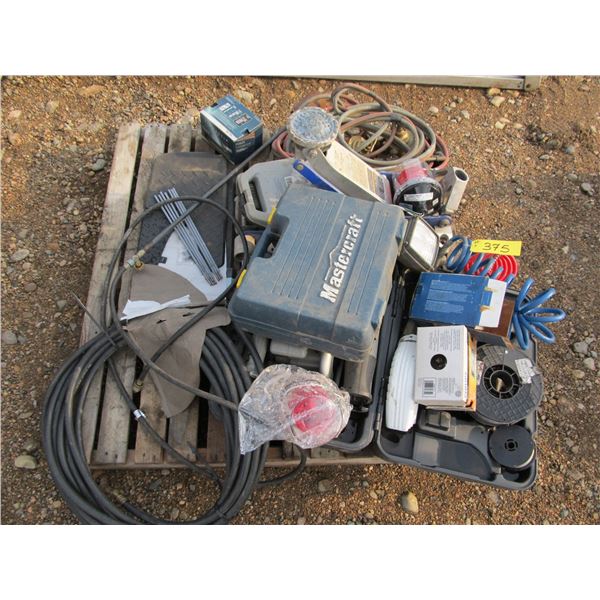 MIG WELDER WIRE, RED BEACON LIGHTS, RECIPROCATING SAW, OXY ACETYLENE EQUIPMENT,1.5 TONNE JACK