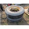 Image 1 : 2 - 11 X 22.5 TIRES ON DAYTON RIMS