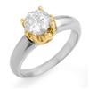 Image 1 : Solitaire 1.0ctw ACA Certified Diamond Ring 14K Gold