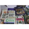 Image 3 : Plastic Tote Filled with Books (sewing, gardening, how to, cooking, etc)