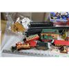 Image 2 : Huge Christmas Town Display Set - Ceramic Train, Buildings, Animals, etc. with tote