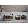 Image 1 : Christmas Town Scene - Light Up Ornaments (4 pieces)