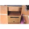 Image 3 : 2 Door Luxman Cabinet 34"T, 21.5"W, 16.5"D (record or radio cabinet) - with Purple (adjustable) Bedf