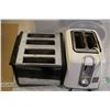 Image 2 : Plastic Tote (no lid) with toasters, baking cans + misc