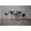 Image 2 : (5) Martini Glasses 2 stainless 2 glass