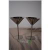 Image 3 : (5) Martini Glasses 2 stainless 2 glass