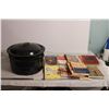 Image 1 : Enamel Canner Pot + Cook Books