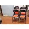 Image 1 : 4 steel folding chairs