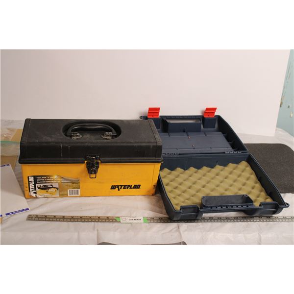 Plastic 16" Toolbox + Plastic parts container