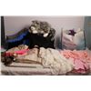 Image 1 : Victoria secret and other shopping bags, baby clothes, stuffed animals