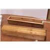 Image 3 : 2X The Money - Wooden planters (49" long) inside width 7.5" With plastic planters (32" long, 7" insi