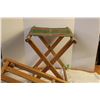 Image 2 : Vintage Folding Chair and Wooden Item