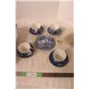 Image 1 : England Glass Tea Cups and Saucers (the Hunter)