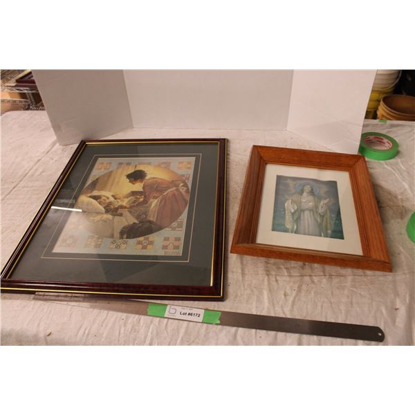 Religious Picture in Frame and Other Picture