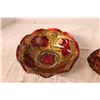 Image 2 : (2X THE MONEY) Arda Ruby Red Gold Goofus Candy Bowls Hand Made in Turkey