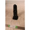 Image 1 : Inuit Black Resin Frog Totem Pole 8" Tall