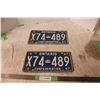 Image 1 : Pair of 1967 Ontario Licence Plates