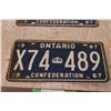 Image 4 : Pair of 1967 Ontario Licence Plates