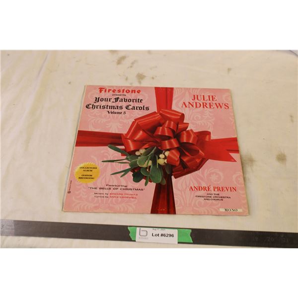 Firestone Julie Andrews Christmas Record