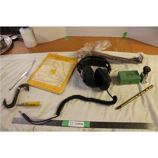 Riverhurst Sask Book Headphones and Misc Items