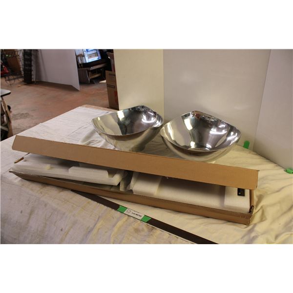 2U Management Cable Arm with Stainless Steel Bowls